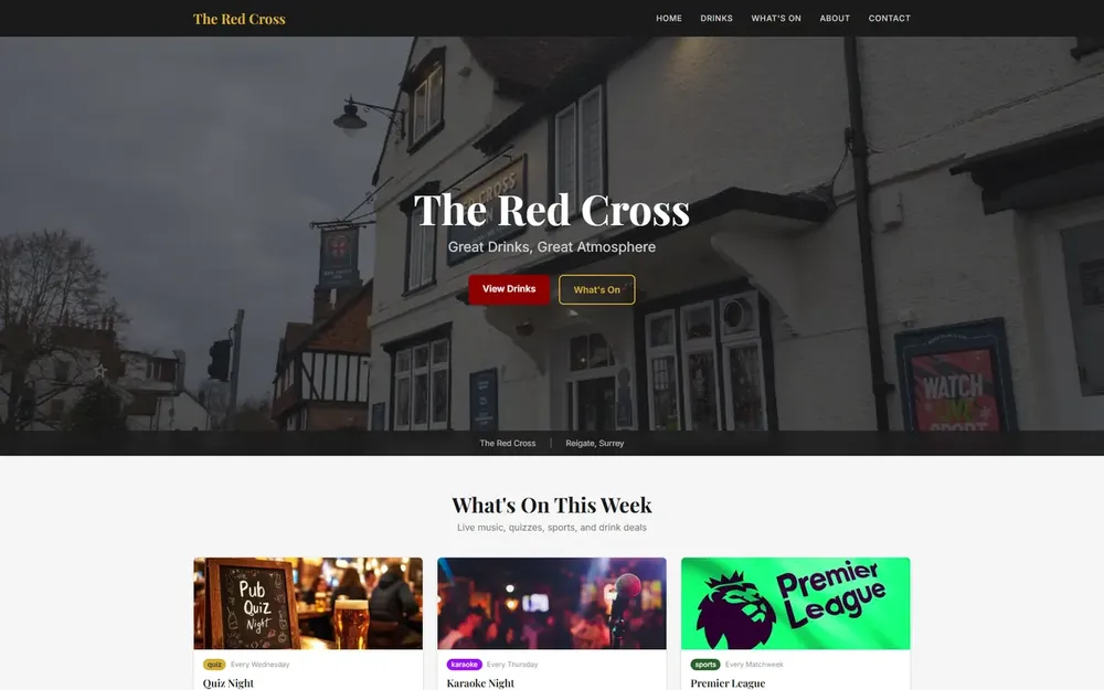 Red Cross Reigate pub site